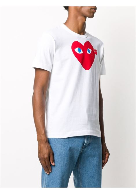 play t-shirt man white in cotton COMME DES GARÇONS PLAY | P1T0861